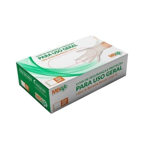LUVA LATEX COM PO TAM M 100 UN MEDIX