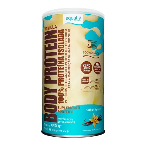 BODY PROTEIN BAUNILHA 440G EQUALIV